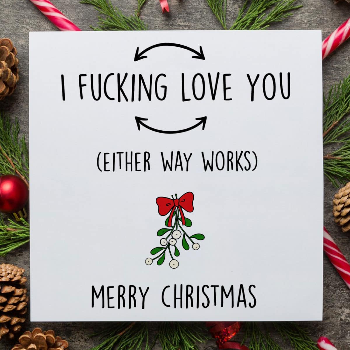 Christmas Biker Couple Card - Image 3