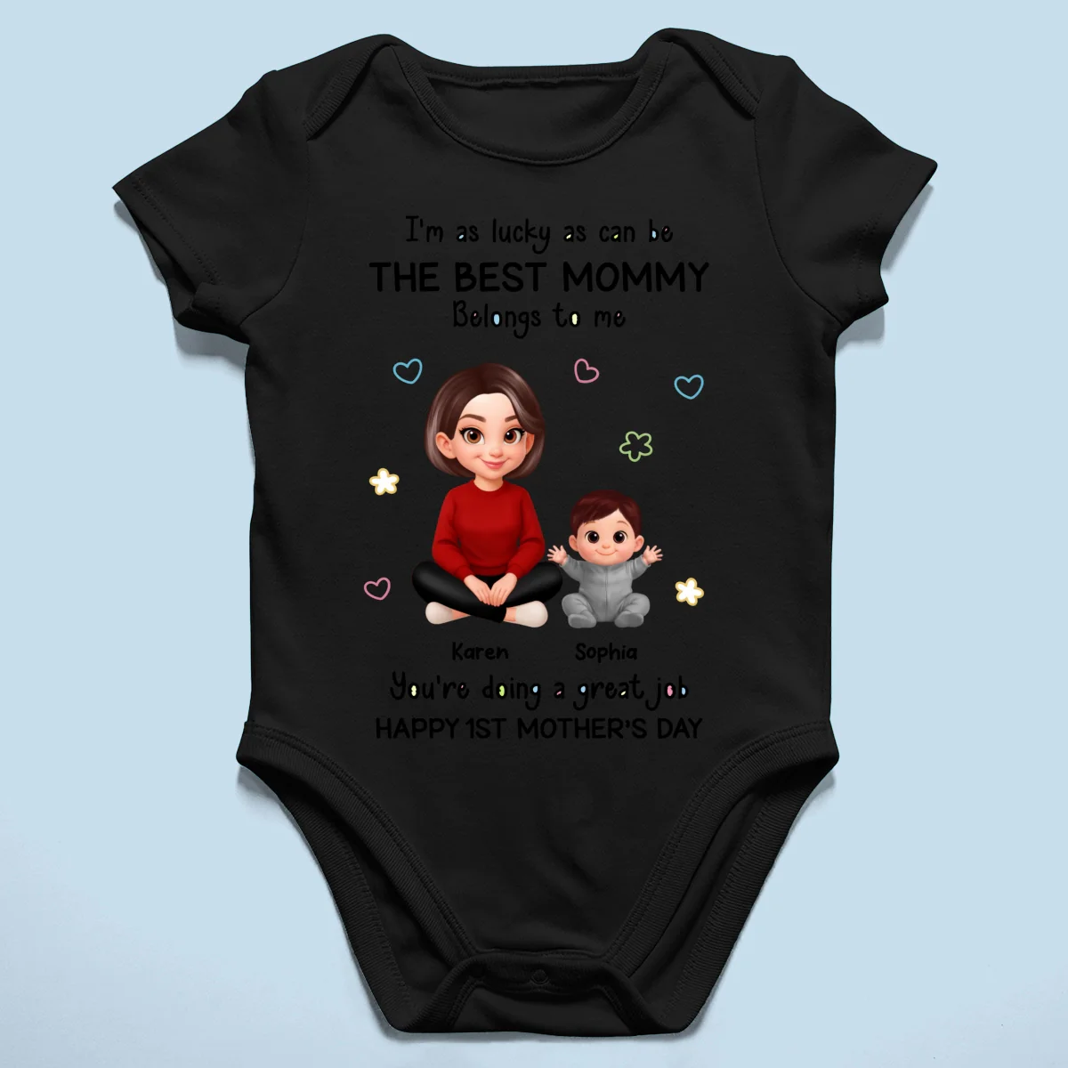 I Am Lucky As Can Be The Best Mommy - Personalized Baby Onesie - First Mother's Day Baby Gift - Image 17