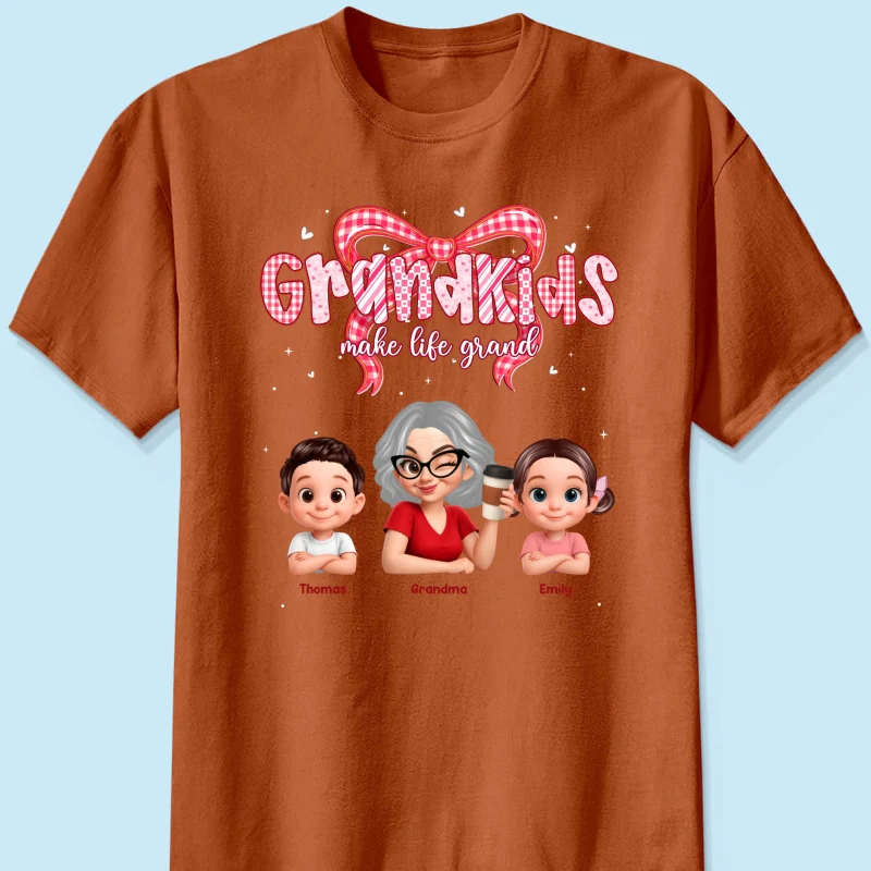 Valentine's Day Grandma Grandkids Make Life Grand - Personalized Shirt - Valentine's Day Gift For Grandma - Image 27
